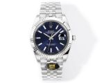 Rolex Datejust 3235 Movement 41mm 904L Steel Fluted Bezel Index Dark Blue Face Jubilee Band Watch